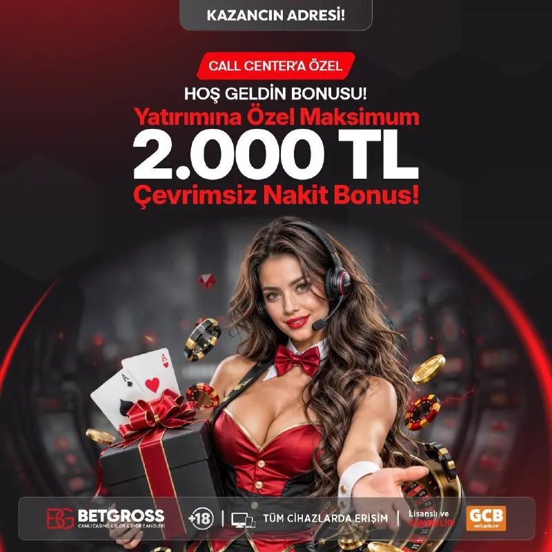 Betgross Telegram: 🎉 CALL CENTER’A ÖZEL HOŞ GELDİN BONUSU! 🎁 💰 İlk yatırımına özel Maksimum 2.000…