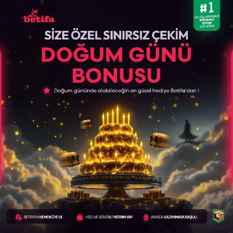 Betifa Telegram: 🎂 DOĞUM GÜNÜNDE 1000 TL DEĞERİNDE FREESPIN HEDİYE! 🥳 Doğum günün Betifa’da daha…