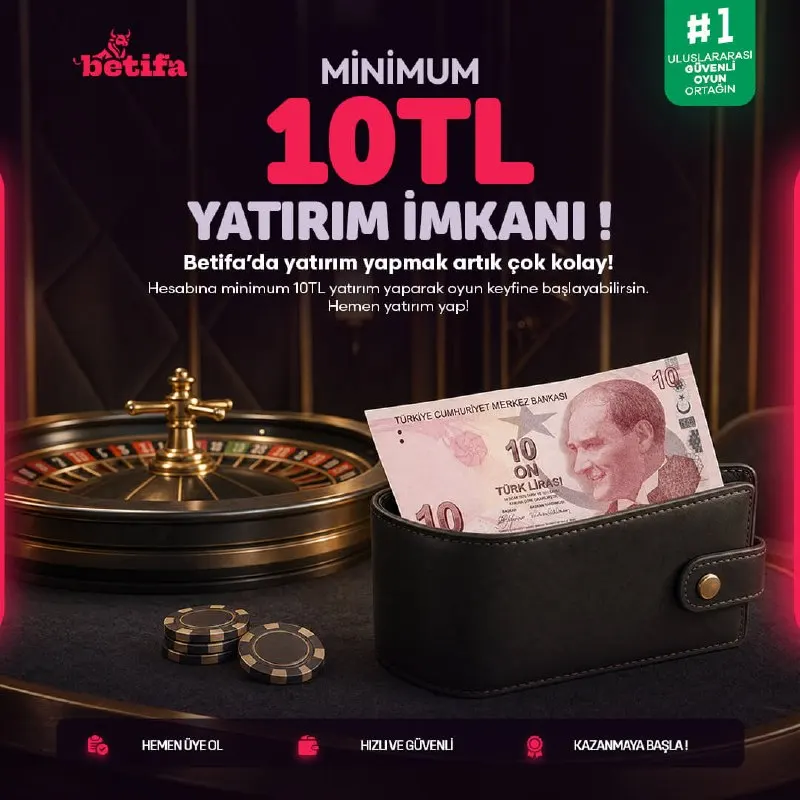 Betifa Telegram: 🏦 GÜÇLÜ FİNANSAL ALTYAPI, KESİNTİSİZ DENEYİM! 💰 Minimum 250₺ yatırım ile Betifa…