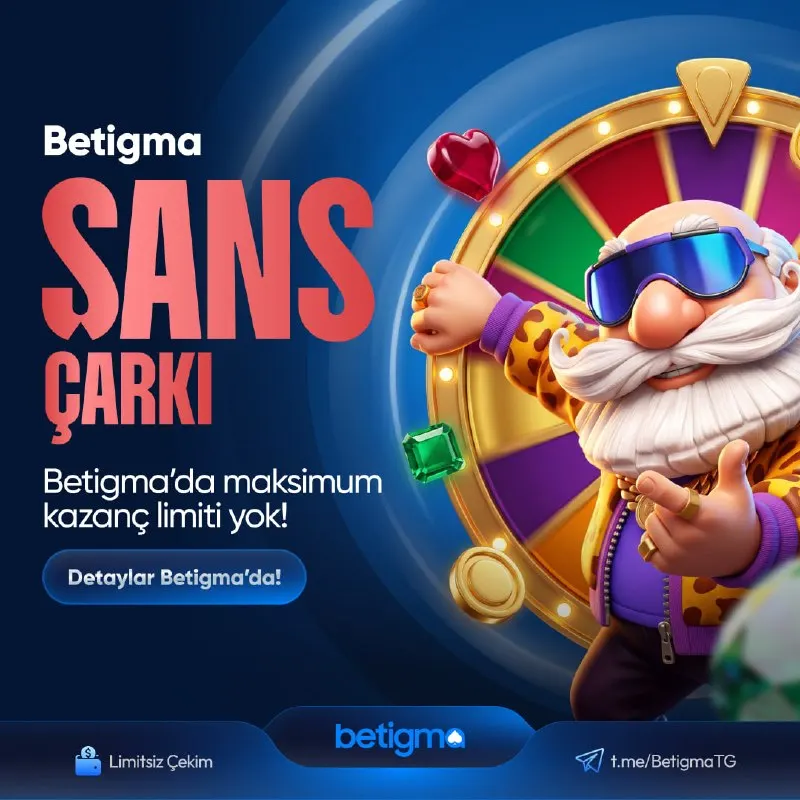 Betigma Telegram: 🎰 Kazandıran Çark Betigma’da Dönüyor! 🎰 Her yatırımın seni bir ödüle daha…