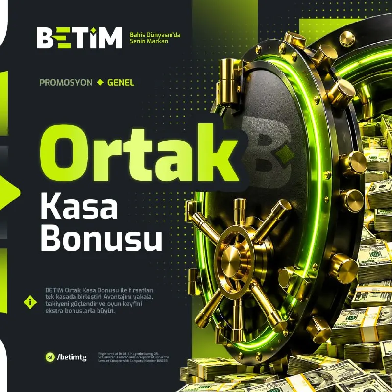 Betim Telegram: 🎰 %200 Ortak Kasa Bonusu ➡️ Tüm alanlarda geçerli, ➡️ 20.000₺'ye kadar…