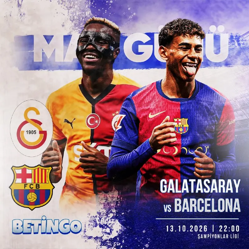 Betingo Telegram: 🔥 ŞAMPİYONLAR LİGİ'NDE DEV RANDEVU BETİNGO'DA! 🔥 GALATASARAY 🆚 BARCELONA Avrupa…