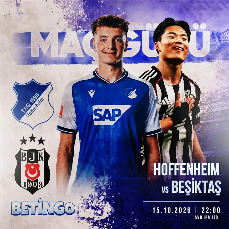 Betingo Telegram: 🔥⚽️ AVRUPA LİGİ’NDE DEV RANDEVU! ⚽️🔥 HOFFENHEIM 🆚 BEŞİKTAŞ Avrupa sahnesinde…