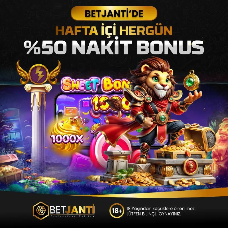 Betjanti Telegram: 📌%50 NAKİT BONUS HAFTAİÇİ YATIRIMLARINIZA ÖZEL MİNİMUM 250₺ MAXSİMUM 5.000₺…