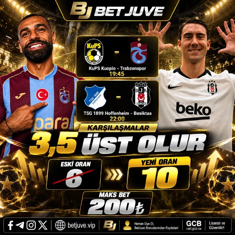 Betjuve Telegram: Özel Oran Gurmesi BETJUVE! 📈 Eski Oran: 6 🚀 Betjuve Özel Oran: 10 🔥 🚀 Payurus…
