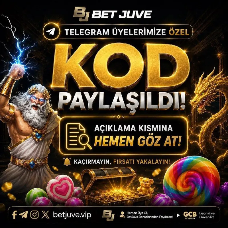 Betjuve Telegram: ✨ TELEGRAM ÜYELERİMİZE ÖZEL ETKİNLİK 🎁 Kod: BJK1903X 🎰 Geçerli Alan: Casino 🎲…