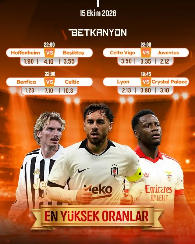 Betkanyon Telegram: BETKANYON’DA GÜNÜN MAÇLARI! ⚽ ☀️ Günaydın!📺Bugünün planı belli: 🏟️ Maçlar…