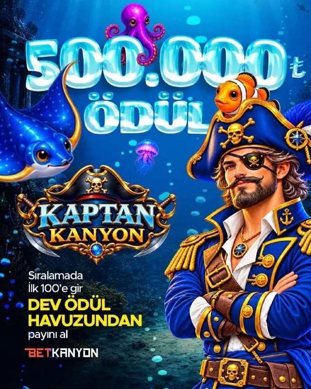 Betkanyon Telegram: 🎰 KAPTAN KANYON’DA OYUN ZAMANI! 🤡 📆 14-22 Ekim boyuncaKaptan Kanyon’da her gün…