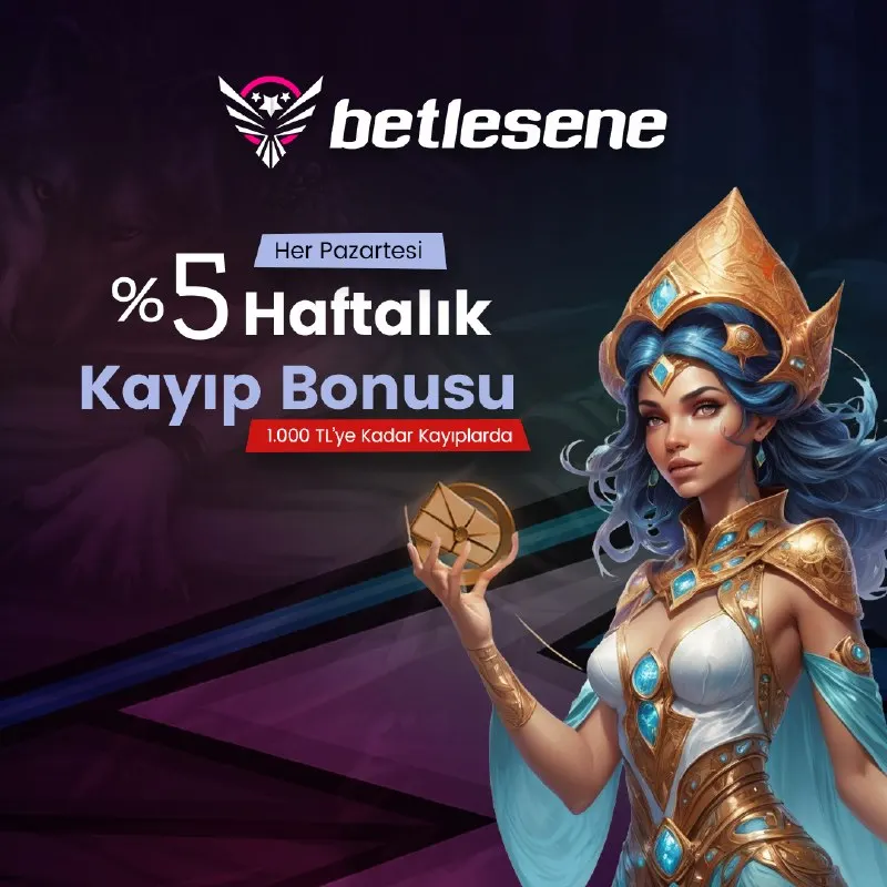 Betlesene Telegram: BUGÜN PAZARTESİ! 🗓 Haftalık Kayıp Bonusunu Almayı Unutma! Betlesene'de anlık…