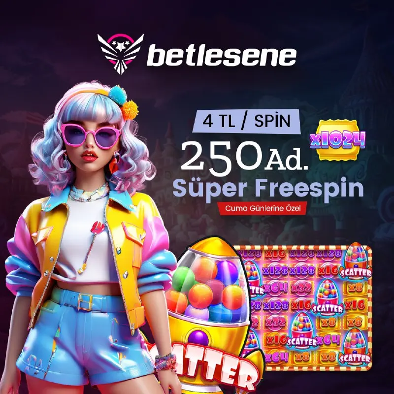Betlesene Telegram: 🍬🍰💕 Şeker sevenleri böyle alalım! 🦸‍♂️ Betlesene'den SÜPER 250 FREESPİN! 🚀…