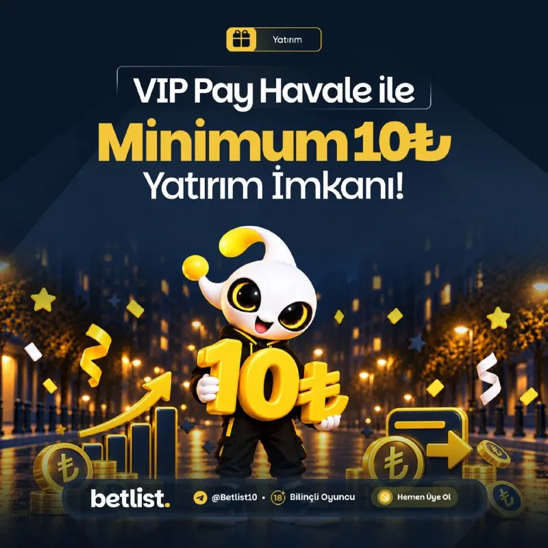 Betlist Telegram: 1️⃣0️⃣ 🔠🔠 🔠🅰️🔠🔠🔠🔠🔠 🤩 VipPay İle Minimum 10₺ Yatırım Seni Bekliyor! 🪙 VipPay İle…