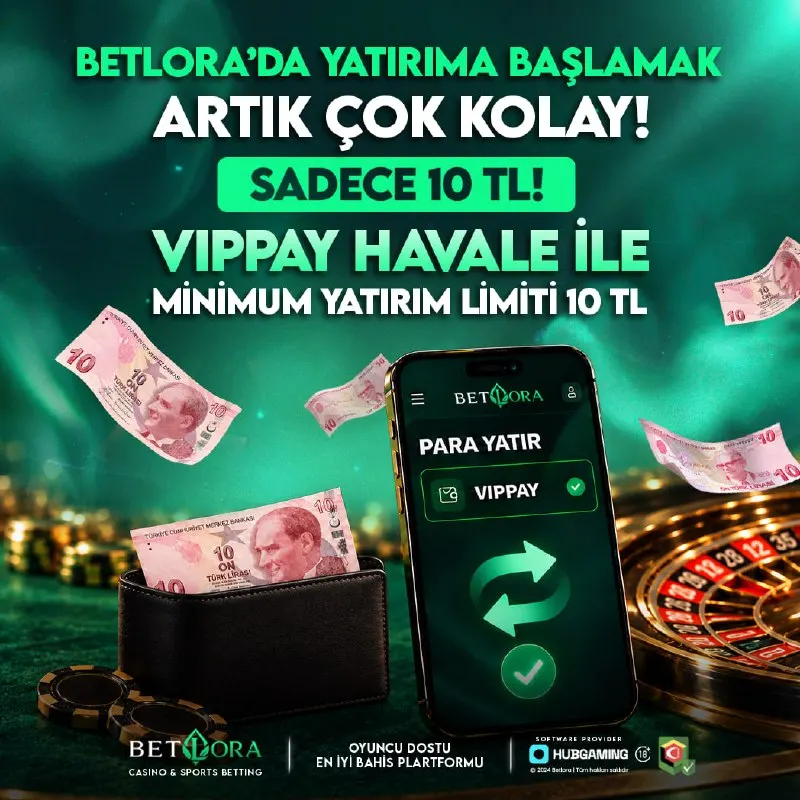 Betlora Telegram: 💚 BETLORA’DA YATIRIM ARTIK ÇOK KOLAY! 💸🔥 ⚡️ Sadece 10 TL ile VipPay üzerinden…