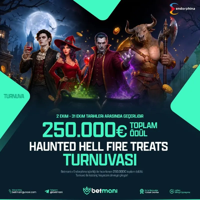 Betmani Telegram: 🔥 250.000€ Toplam Ödül Zirvede! Betmani x Endorphina iş birliğiyle düzenlenen…