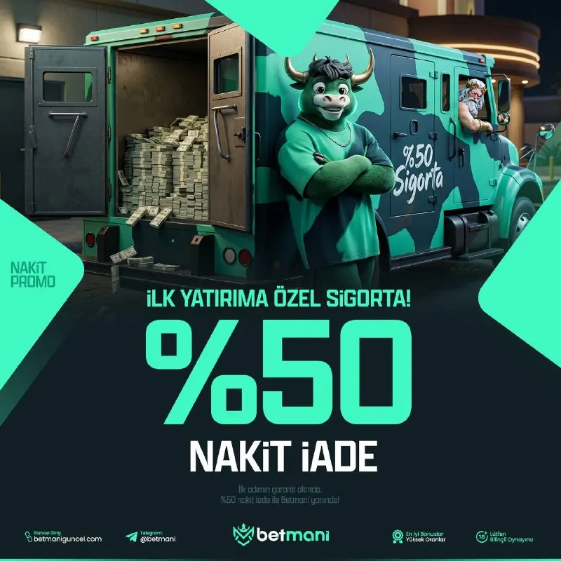 Betmani Telegram: 🛡️ İlk Yatırıma Özel Sigorta Betmani’de! 💰 %50 Nakit İade fırsatıyla kayıplar…