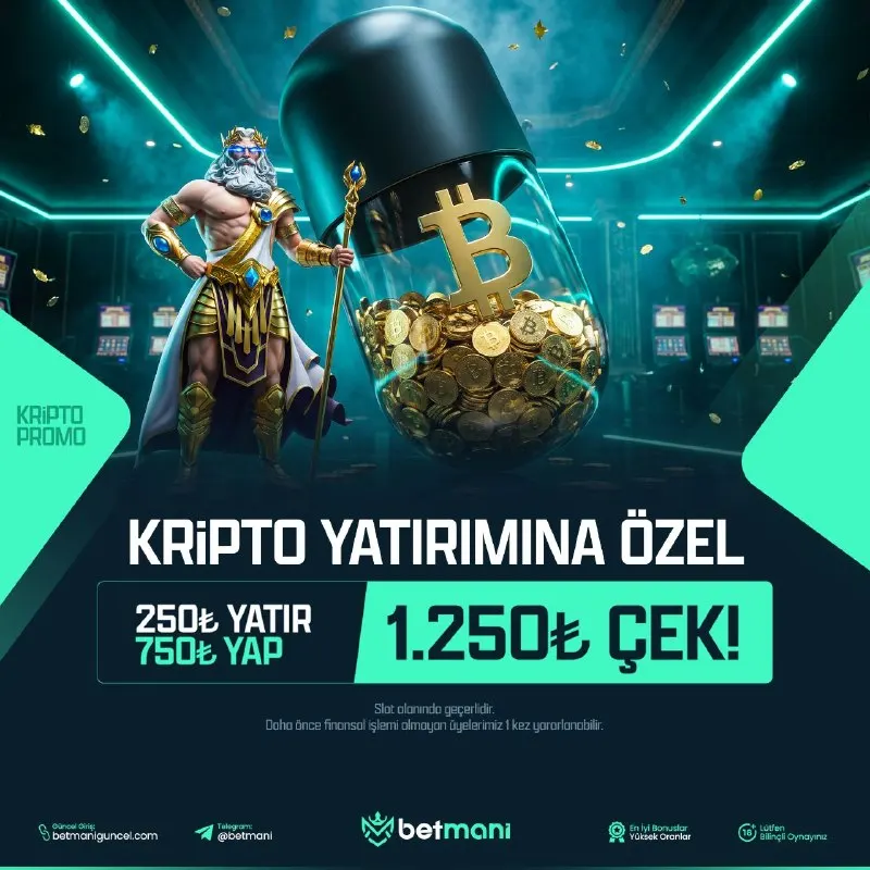 Betmani Telegram: ⚡ KRİPTO YATIRIMINA ÖZEL FIRSAT! ​250₺ yatır 750₺ yap Kripto yatırımına özel…