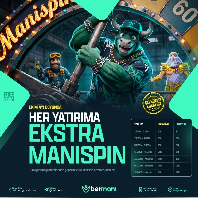 Betmani Telegram: 🎉 Ekim Boyunca Kazandıran Yatırımlar Betmani'de! 🎰 Tüm Ekim ayı boyunca…