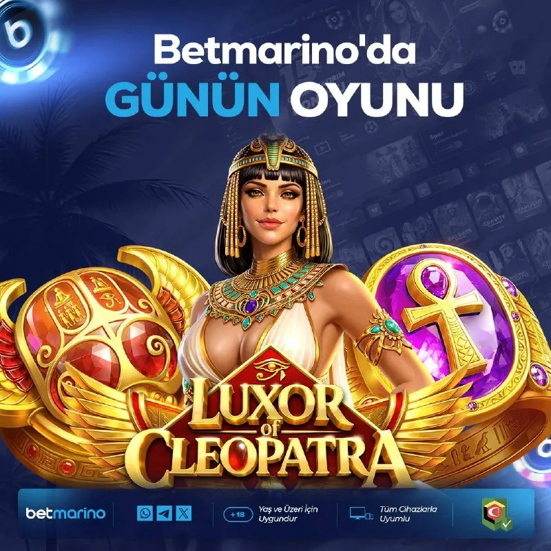 Betmarino Telegram: 🖤🖤🖤🖤 👑 Betmarino’da Gecenin Oyunu: Luxor of Cleopatra! 🏺 Antik Mısır’ın gizemli…