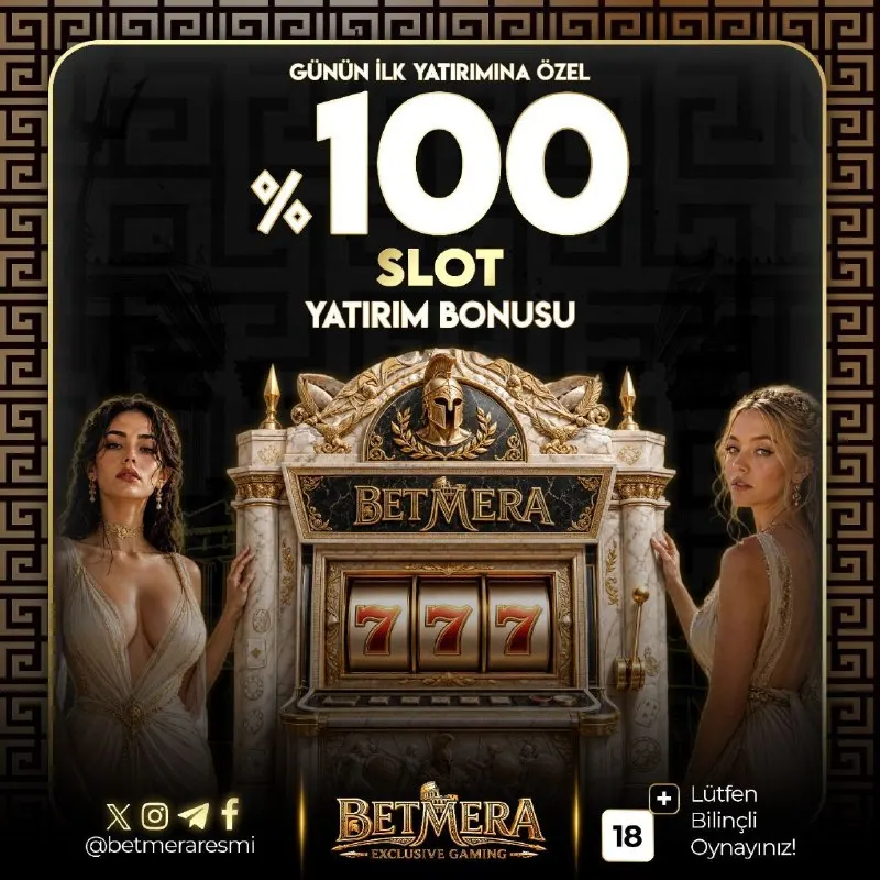 Betmera Telegram: 📣 GÜNÜN İLK YATIRIMINA ÖZEL! 💥 %100 Slot Yatırım Bonusu 💵 Yatırımını yap…