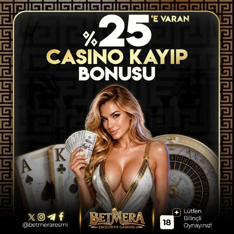 Betmera Telegram: 🏆 %25’E VARAN CASINO KAYIP BONUSU! 💰 Ekstra Kazanç İmkanlarıyla Oyun Deneyimini…