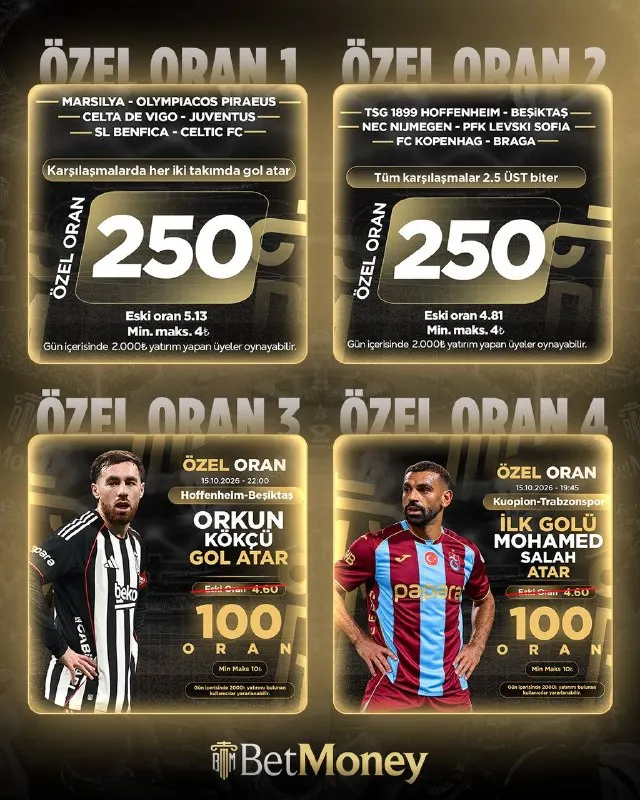 Betmoney Telegram: 💰Artırılmış Oranlar ve Kombine Bonusu❗️ 🚀 Dünyanın ve Türkiye'nin Lisanslı En…