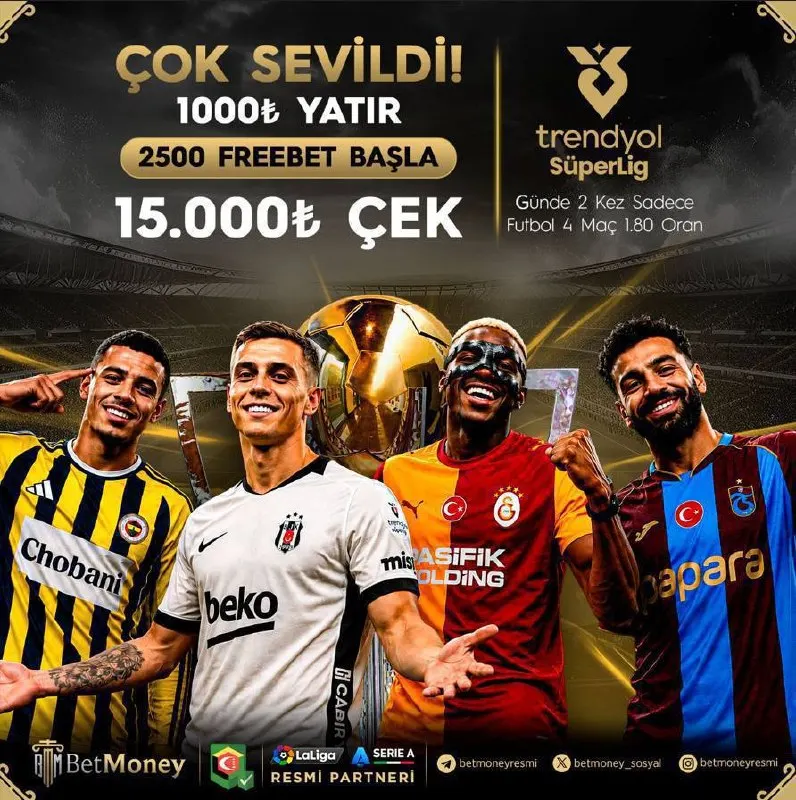 Betmoney Telegram: 🔥Çok Sevilen FREEBET Fırsatı!🔥 💸 1000 TL yatırım yap, 🎁 2500 TL FREEBET kazan!…