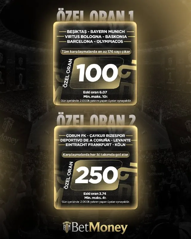 Betmoney Telegram: 💰Artırılmış Oranlar ve Kombine Bonusu❗️ 🚀 Dünyanın ve Türkiye'nin Lisanslı En…