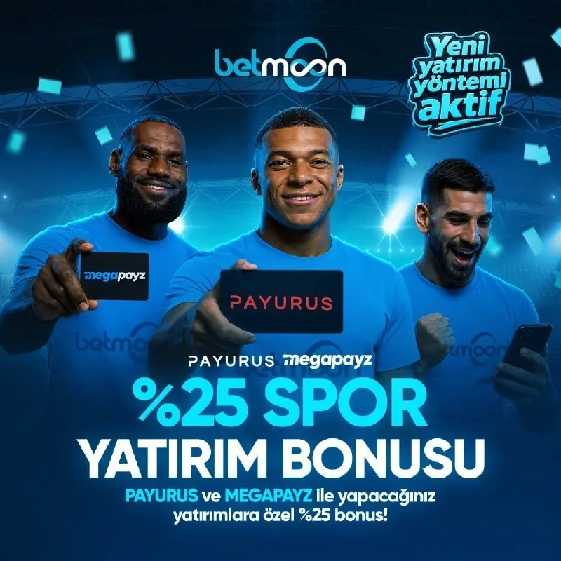 Betmoon Telegram: 📣 Yeni Yatırım Yöntemi Aktif! 💳 PAYURUS & MEGAPAYZ ile yapacağınız spor…