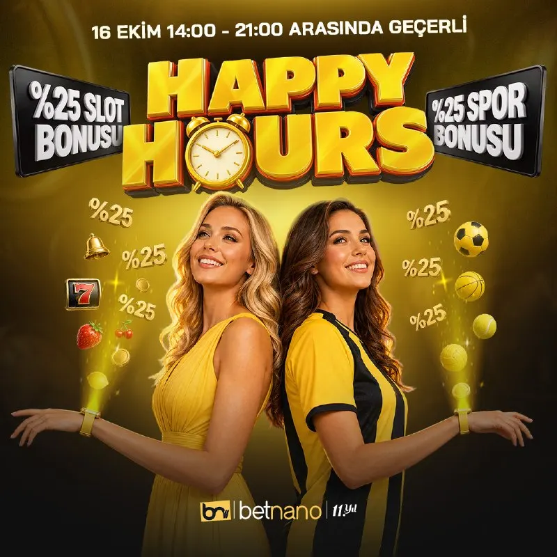 Betnano Telegram: ⚪⚪⚪⚪⚪⚪ 📣 2.500 TL BONUS 📣 📣 YENİ "HAPPY HOURS" BAŞLADI 📣 📆 16 Ekim 14:00…