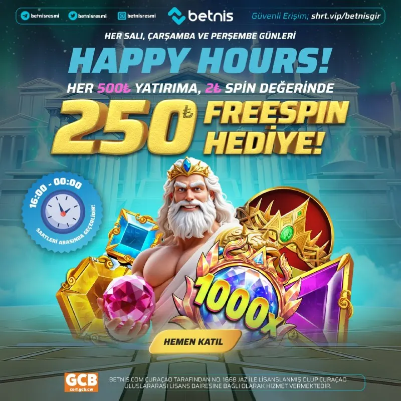 Betnis Telegram: 💥 Sweet Hours Günü Geldi: Freespin Modu Açık! Her Salı–Çarşamba–Perşembe…