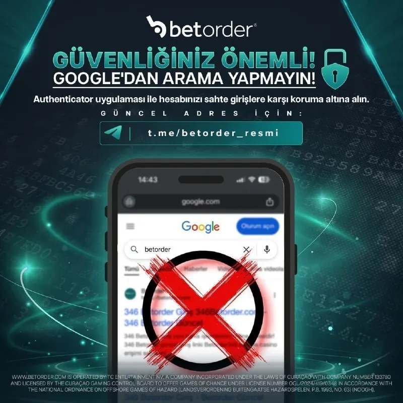 Betorder Telegram: 😊🚨 Sahte sitelere karşı önleminizi alın! 🚨😊 🔐 Hesabınızı ve bilgilerinizi…