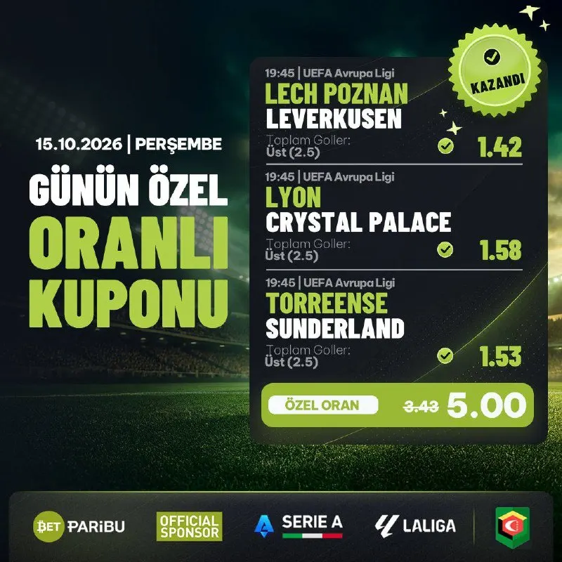 Betparibu Telegram: 🏆 BETPARİBULU OLAN HER ZAMAN KAZANIR! 🎉 Profesyonel ekibimiz tarafından özenle…