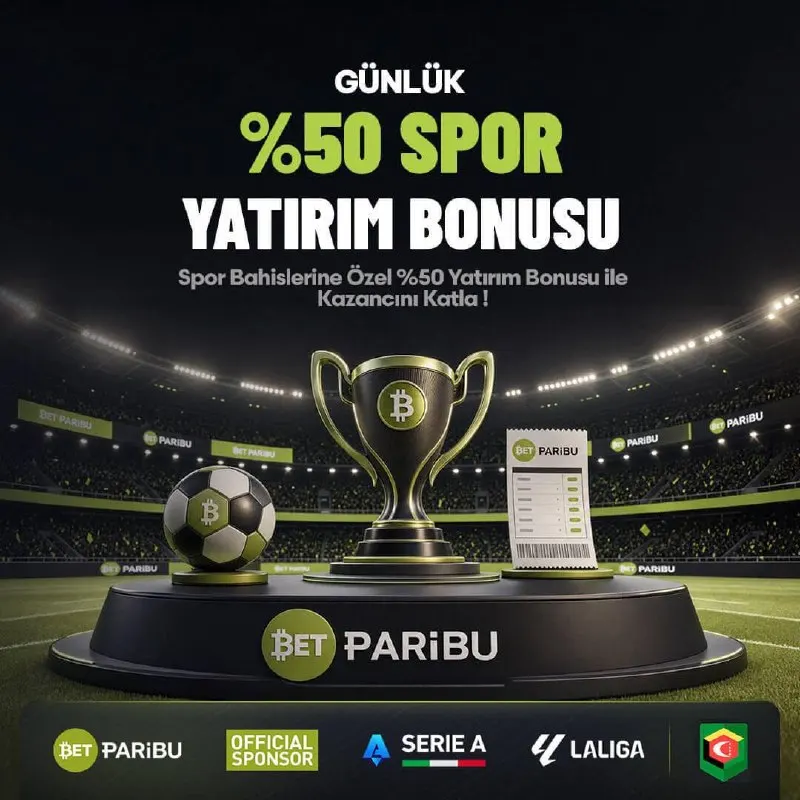 Betparibu Telegram: 🥇 %50 SPOR YATIRIM BONUSU HESABINDA ✅ Minimum 250₺ yatırım yap, %50 Spor…