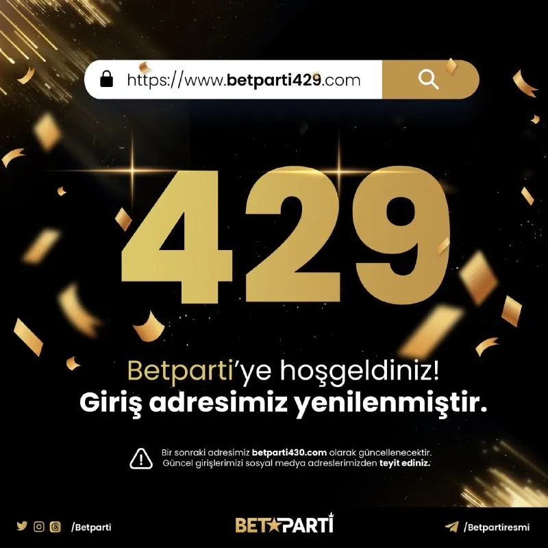 Betparti Telegram: 📢 Güncel giriş adresimiz betparti429.com olarak yenilenmiştir! ✅ Her zaman…