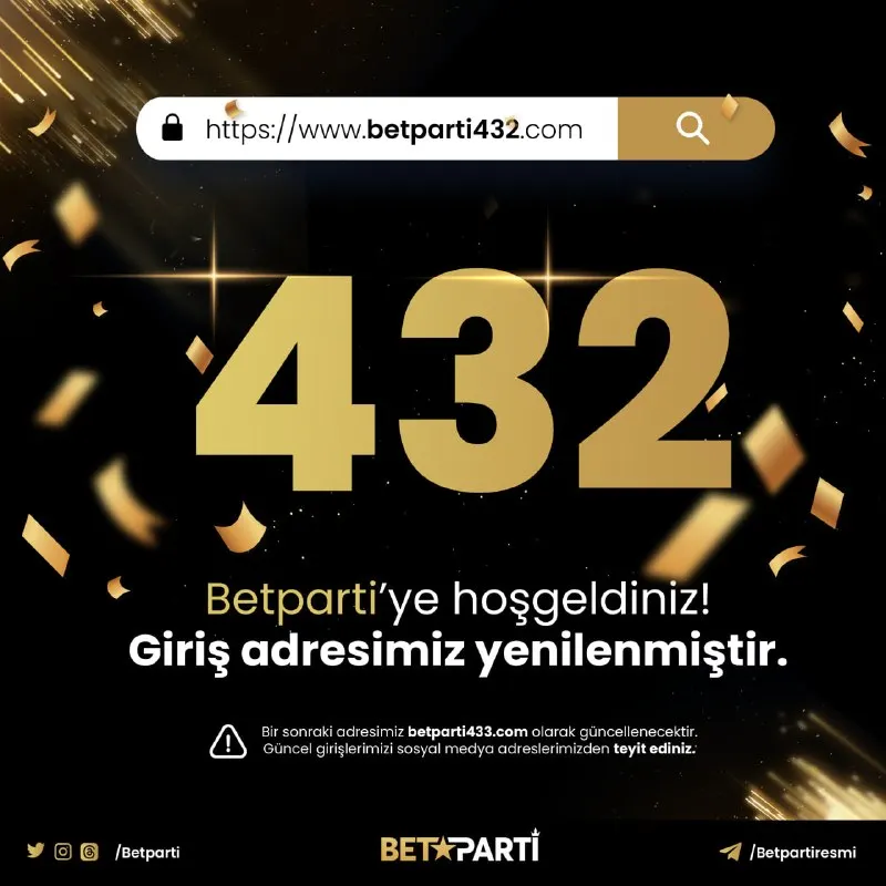 Betparti Telegram: 📢 Güncel giriş adresimiz betparti432.com olarak yenilenmiştir! ✅ Her zaman…