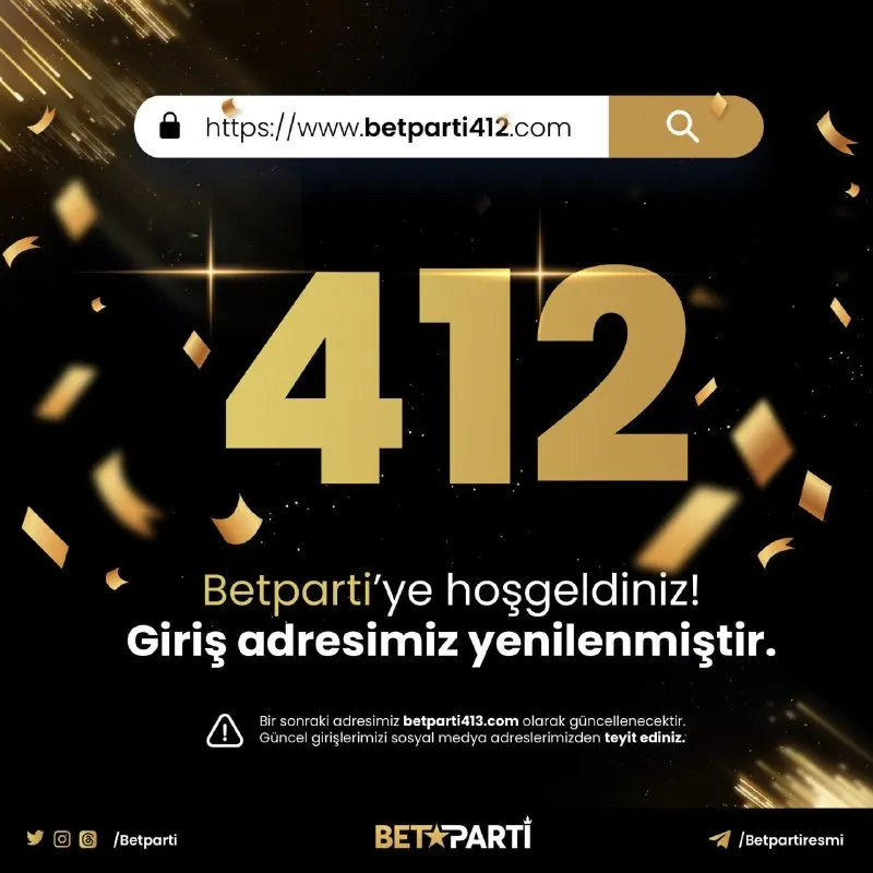 Betparti Telegram: 📢 Güncel giriş adresimiz betparti412.com olarak yenilenmiştir! ✅ Her zaman…