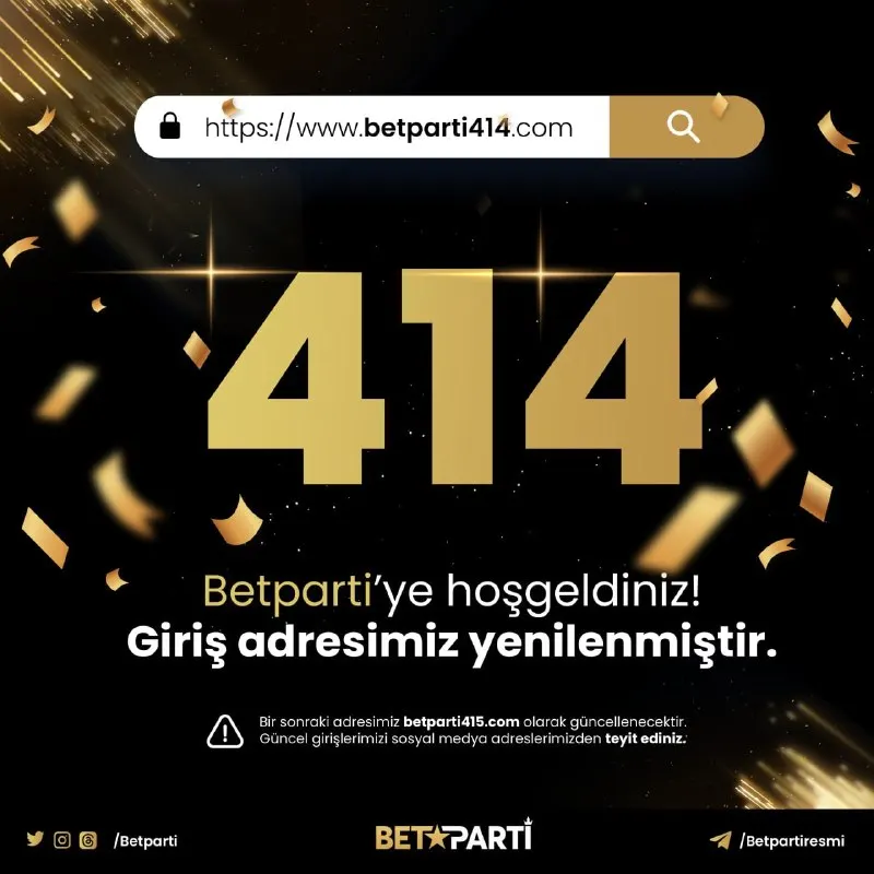 Betparti Telegram: 📢 Güncel giriş adresimiz betparti414.com olarak yenilenmiştir! ✅ Her zaman…