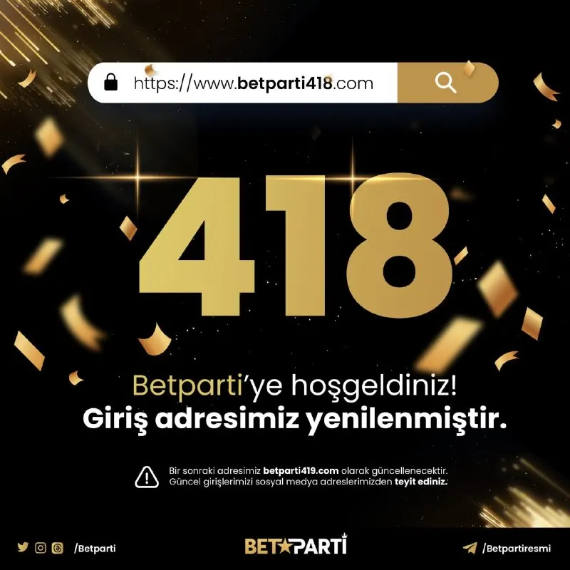 Betparti Telegram: 📢 Güncel giriş adresimiz betparti418.com olarak yenilenmiştir! ✅ Her zaman…