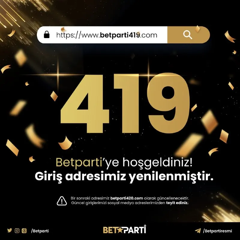 Betparti Telegram: 📢 Güncel giriş adresimiz betparti419.com olarak yenilenmiştir! ✅ Her zaman…