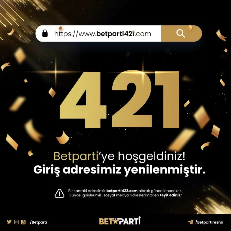 Betparti Telegram: 📢 Güncel giriş adresimiz betparti421.com olarak yenilenmiştir! ✅ Her zaman…