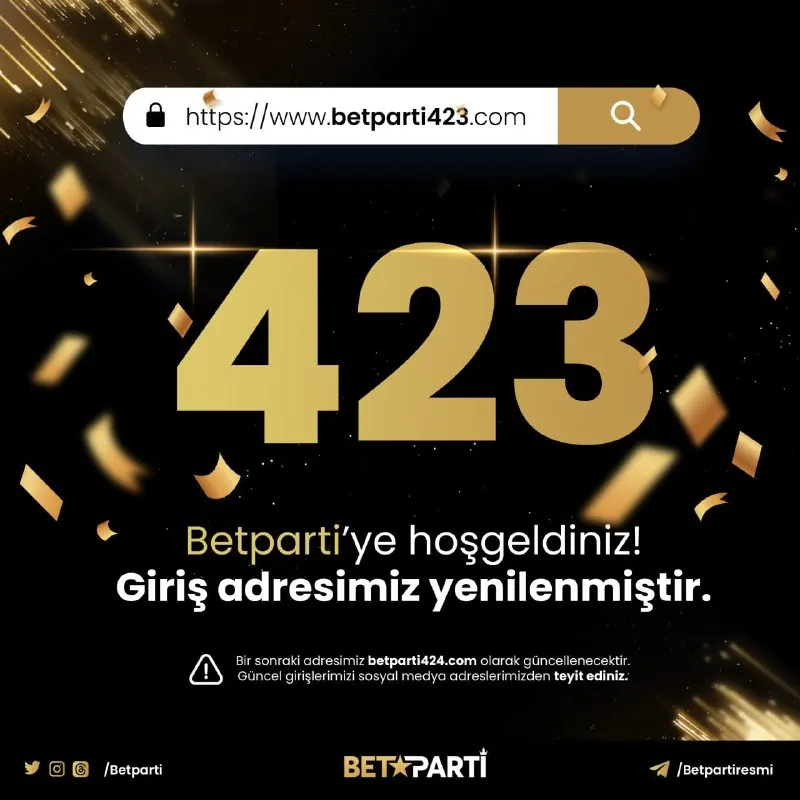 Betparti Telegram: 📢 Güncel giriş adresimiz betparti423.com olarak yenilenmiştir! ✅ Her zaman…