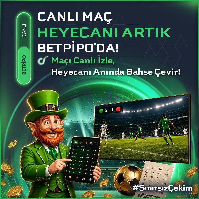 Betpipo Telegram: ⚽ MAÇI SADECE İZLEME, HEYECANA ORTAK OL! Canlı maçların temposunu BETPİPO ile…