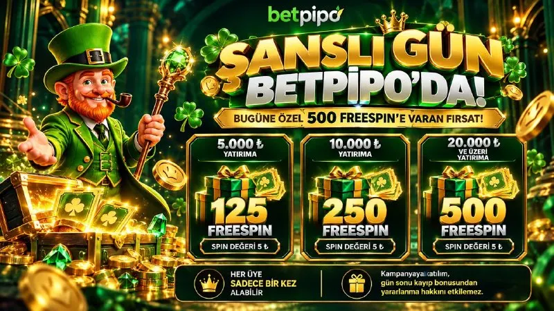Betpipo Telegram: 🍀 BETPİPO ŞANSLI GÜN CHALLENGE BAŞLADI! ⌛️ Bugün 16:15–23:59 arasında geçerli…
