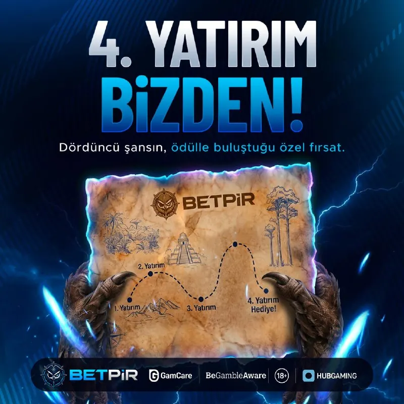 Betpir Telegram: ⚡️ 4. YATIRIM BİZDEN BONUSU! ⚡️ ⚡️ #Betpir'de şanssızlıklara yer yok! ⚡️ 500 ₺…