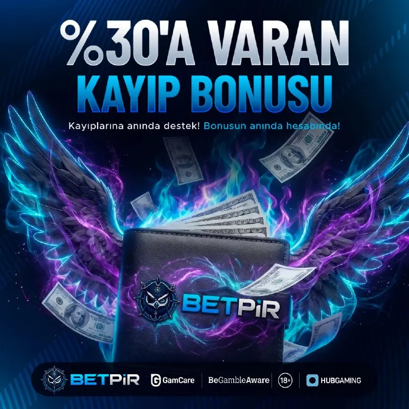 Betpir Telegram: ⚡️ %30'A VARAN KAYIP BONUSU! ⚡️ ⚡️ #Betpir ile şanssızlıkları geride bırak! ⚡️…