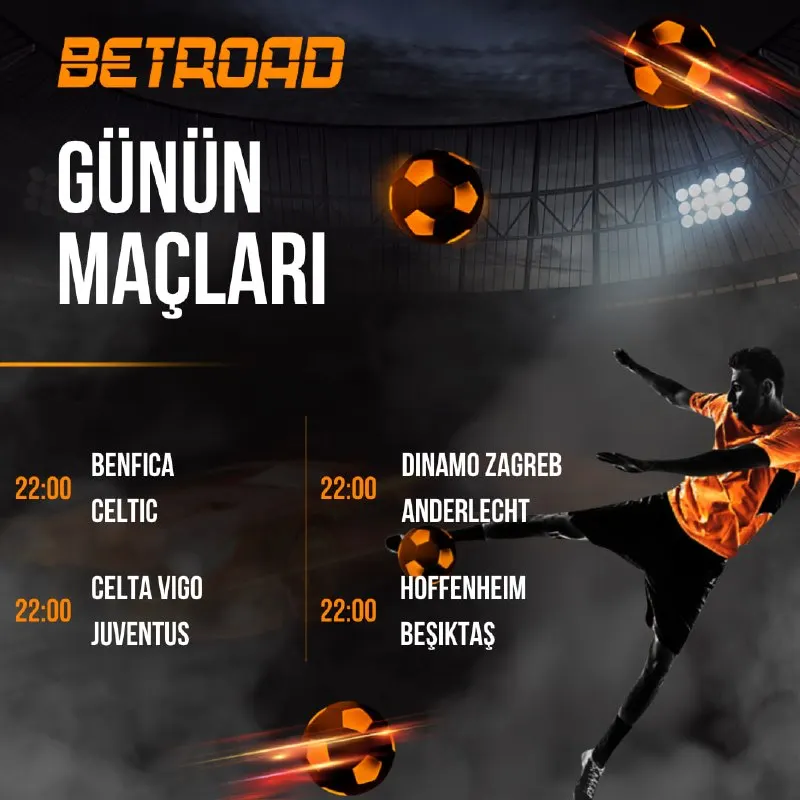 Betroad Telegram: 🏆 Betroad ile futbola doymaya hazır mısın? Benfica - Celtic, Celta Vigo…