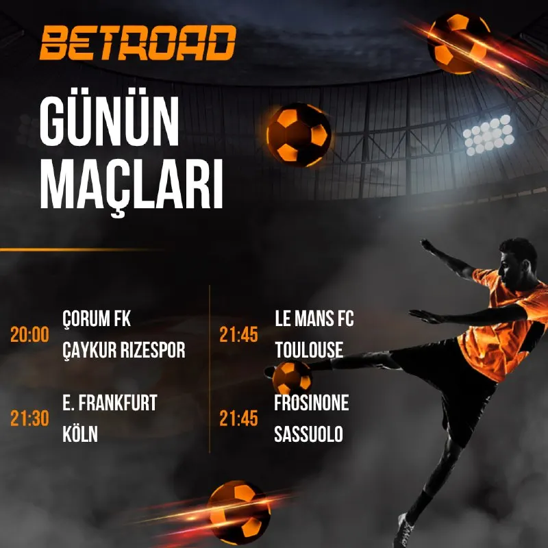 Betroad Telegram: ⚡️ Nefes kesen maçlar Betroad ile kapında! Çorum Fk - Çaykur Rizespor, E…