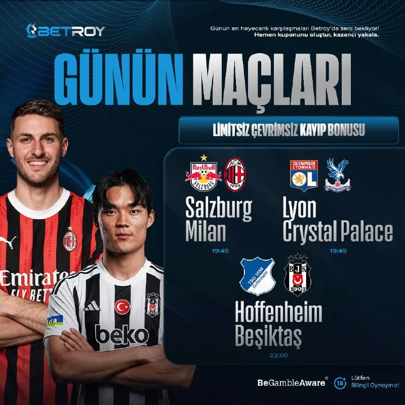 Betroy Telegram: 👑 UEFA AVRUPA LİGİ START VERİYORR... BETROY'DA GÜNÜN MAÇLARI BAŞLIYOR! 👑 ⚽️…