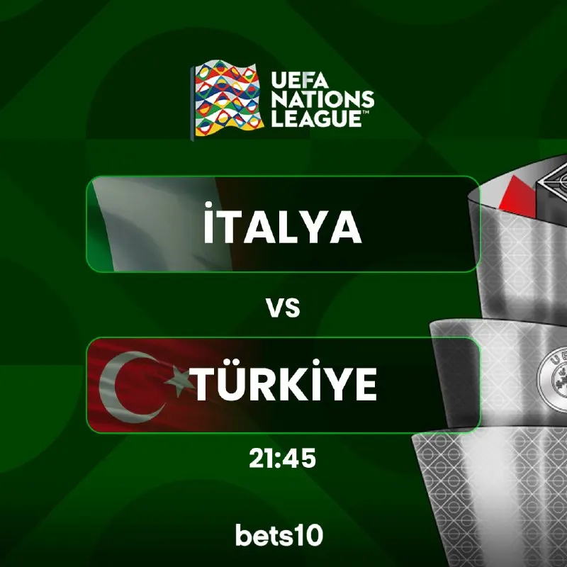 Bets10 Telegram: ⚽️ İtalya ile Türkiye arasında oynanacak bu dev Uluslar Ligi mücadelesi…