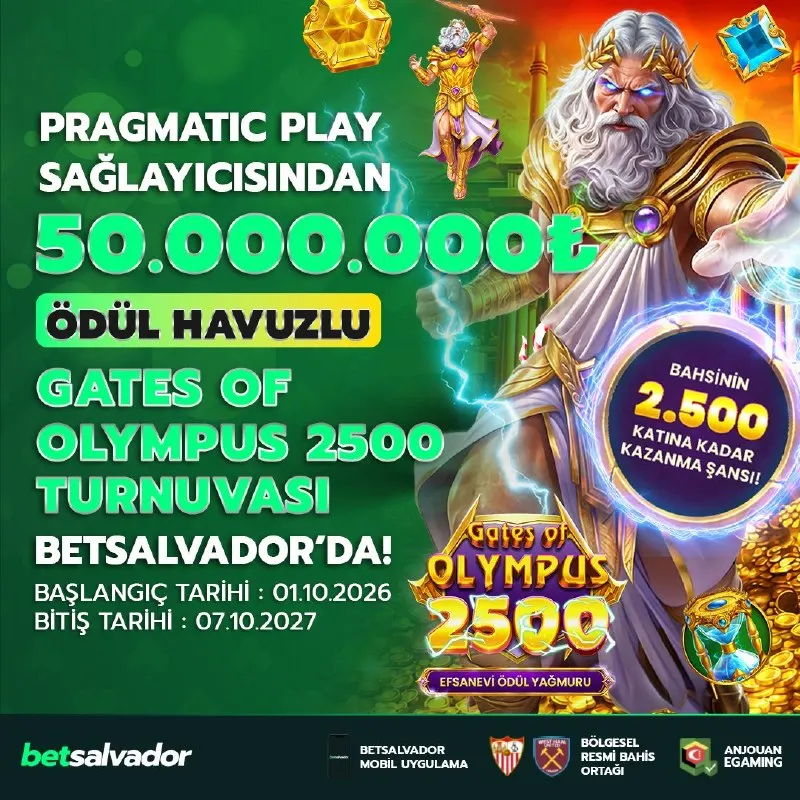 Betsalvador Telegram: 🏆 50.000.000,00 € ÖDÜL HAVUZU! 🏆 💎 BETSALVADOR GATES OF OLYMPUS 2500 TURNUVASI…