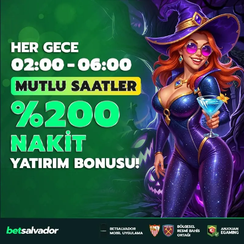 Betsalvador Telegram: 💣 %200 NAKİT MUTLU SAATLER BETSALVADOR’DA! 💣 🤑 Her gece 02:00 - 06:00 saatleri…